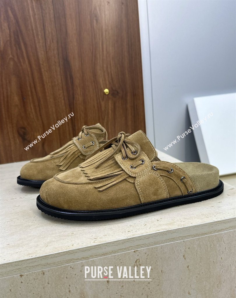 The Row Suede Mules with Tassel Brown 2026 0224 (JC-260224061)