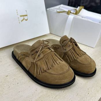 The Row Suede Mules with Tassel Brown 2026 0224 (JC-260224061)