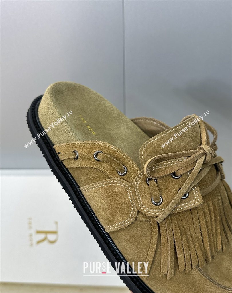 The Row Suede Mules with Tassel Brown 2026 0224 (JC-260224061)