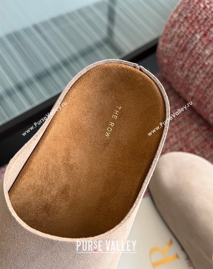 The Row Suede Platform Mules Grey 2026 0224 (KL-260224056)