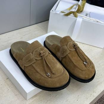 The Row Suede Mules with Tie Brown 2026 0224 (JC-260224064)