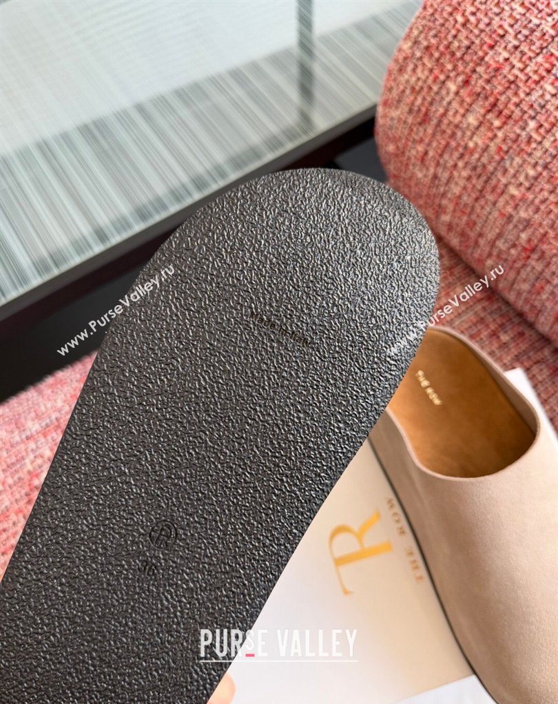 The Row Suede Platform Mules Grey 2026 0224 (KL-260224056)