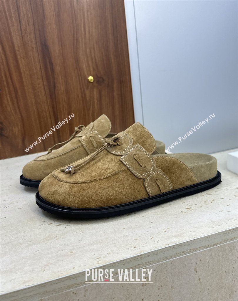 The Row Suede Mules with Tie Brown 2026 0224 (JC-260224064)