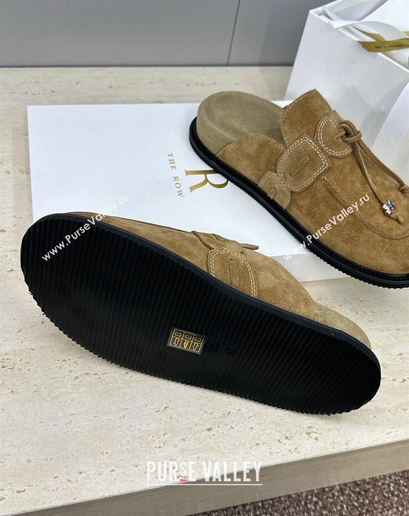 The Row Suede Mules with Tie Brown 2026 0224 (JC-260224064)