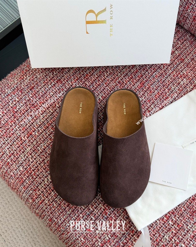 The Row Suede Platform Mules Brown 2026 0224 (KL-260224057)