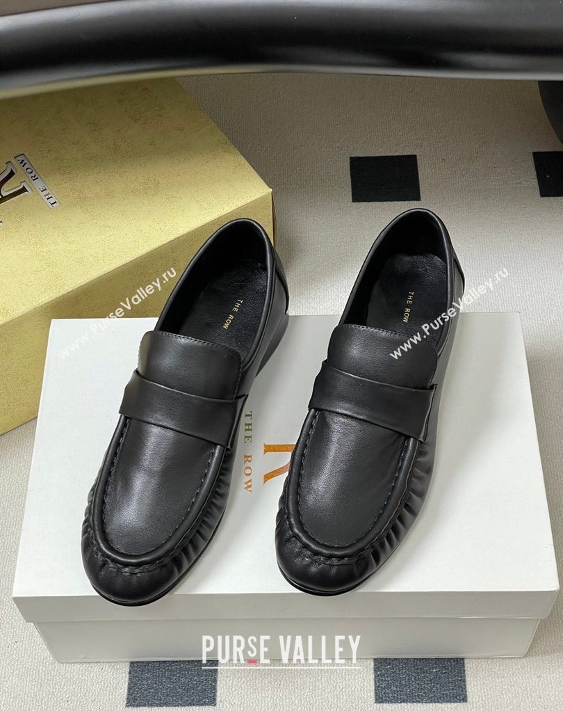 The Row Loafers in Calfskin Leather Black 2026 TR022402 (MD-260224073)