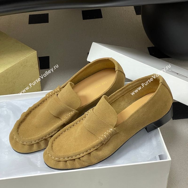 The Row Suede Loafers Apricot 2026 TR022401 (MD-260224070)