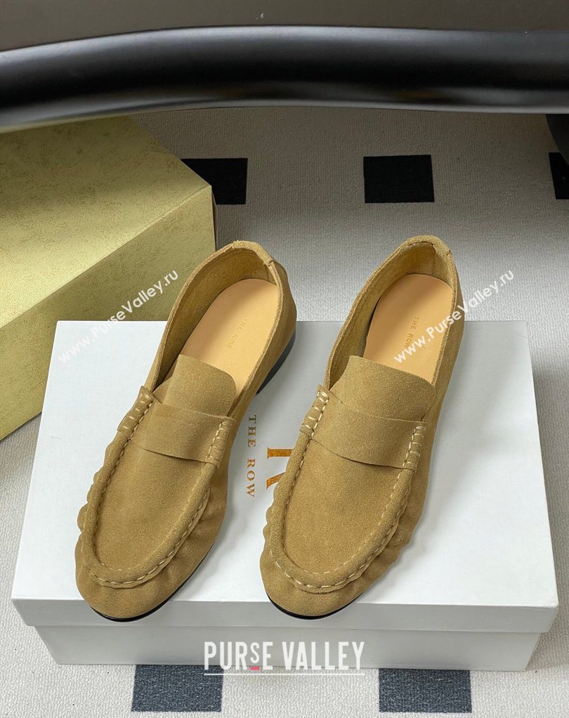 The Row Suede Loafers Apricot 2026 TR022401 (MD-260224070)