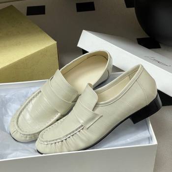 The Row Loafers in Eel Embossed Leather White 2026 TR022402 (MD-260224077)