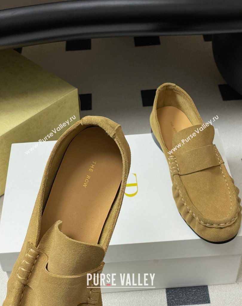 The Row Suede Loafers Apricot 2026 TR022401 (MD-260224070)