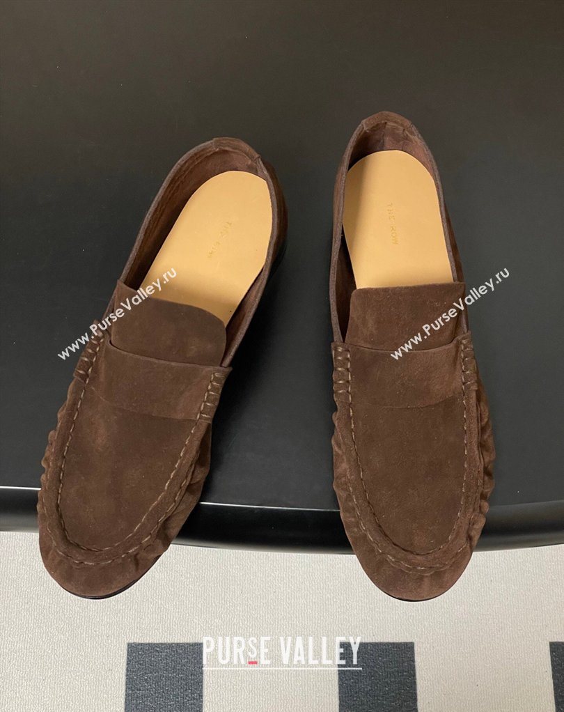 The Row Suede Loafers Brown 2026 TR022401 (MD-260224071)
