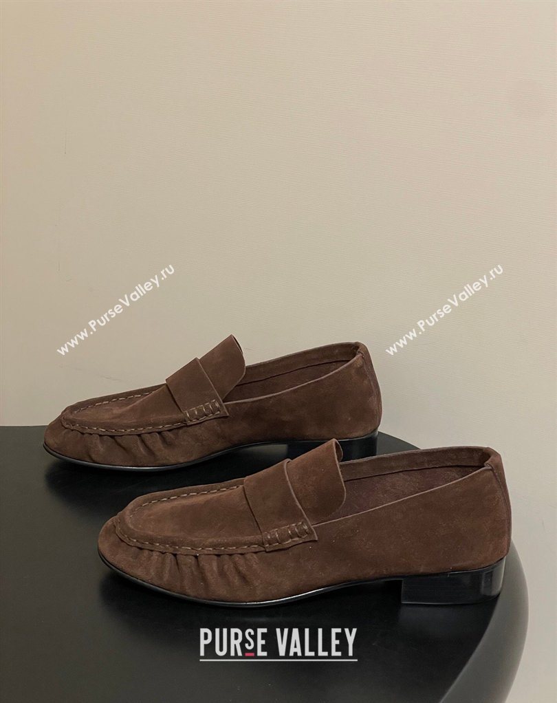 The Row Suede Loafers Brown 2026 TR022401 (MD-260224071)