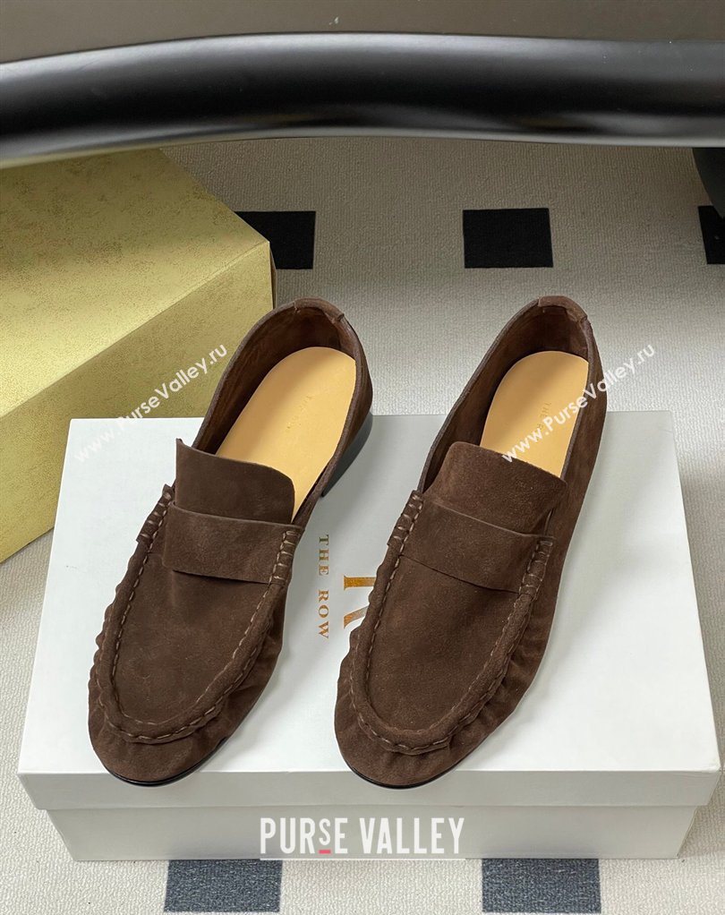 The Row Suede Loafers Brown 2026 TR022401 (MD-260224071)