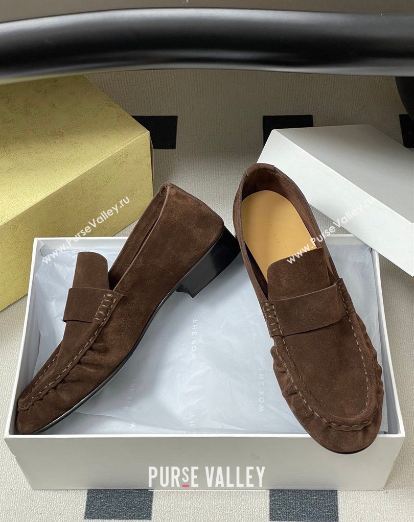 The Row Suede Loafers Brown 2026 TR022401 (MD-260224071)