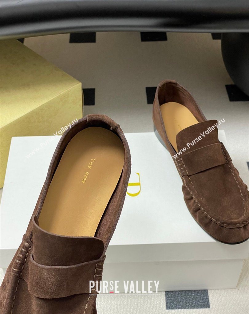 The Row Suede Loafers Brown 2026 TR022401 (MD-260224071)