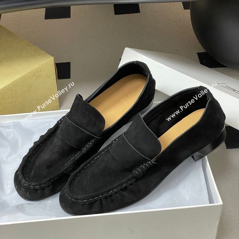 The Row Suede Loafers Black 2026 TR022401 (MD-260224069)