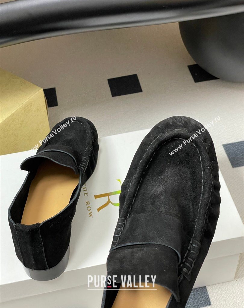The Row Suede Loafers Black 2026 TR022401 (MD-260224069)