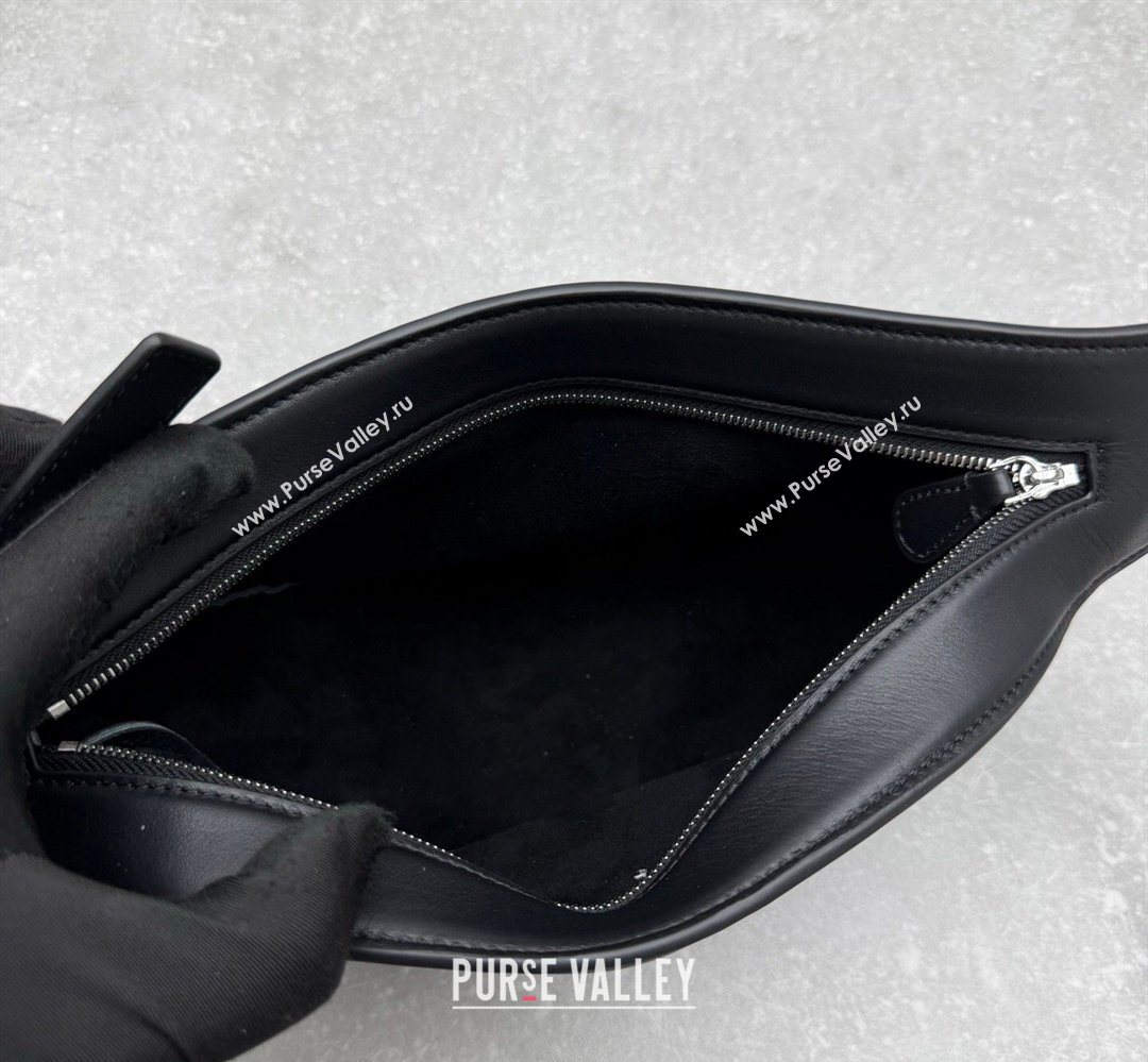 The Row Banana Crossbody Bag in Smooth Leather Black 2026 1871 (ningm-260410061)