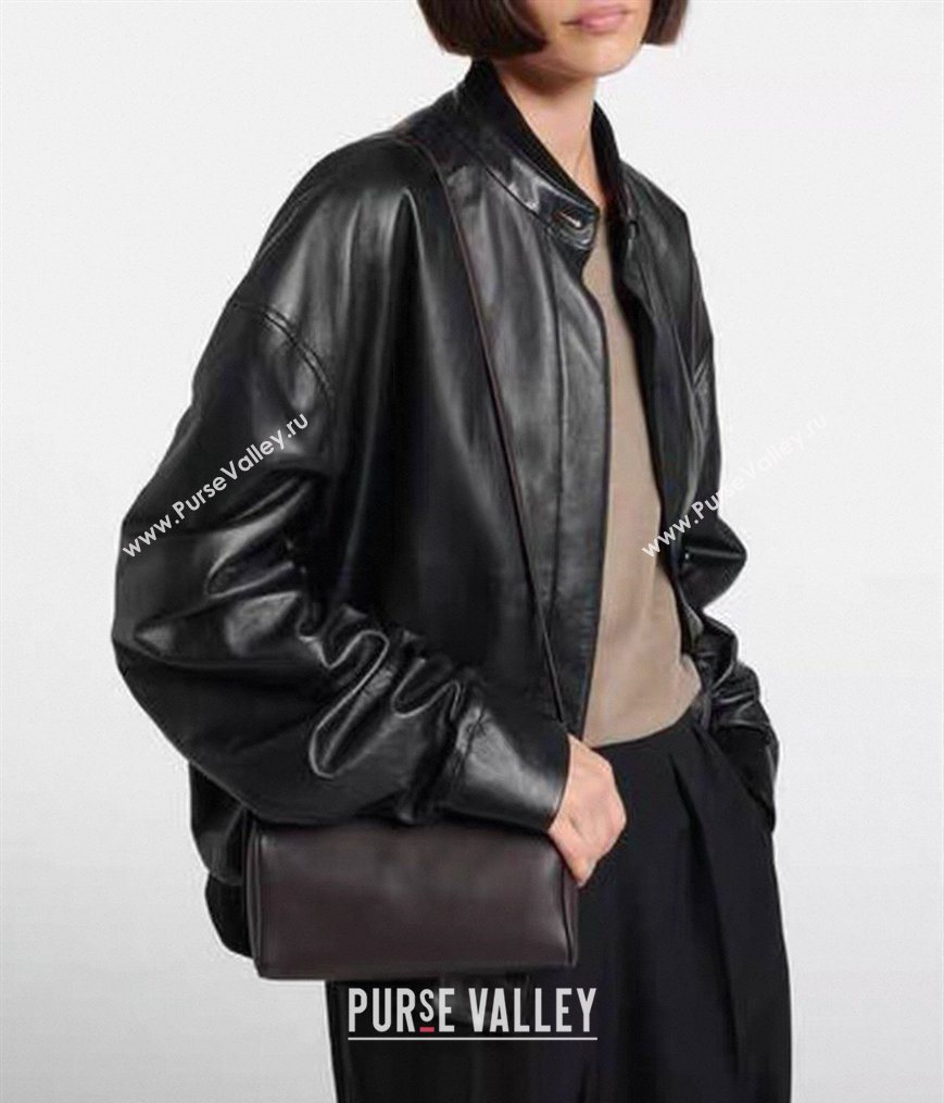 The Row 90s Crossbody Bag in Nappa Leather Ebony 2026 1824 (ningm-260410063)