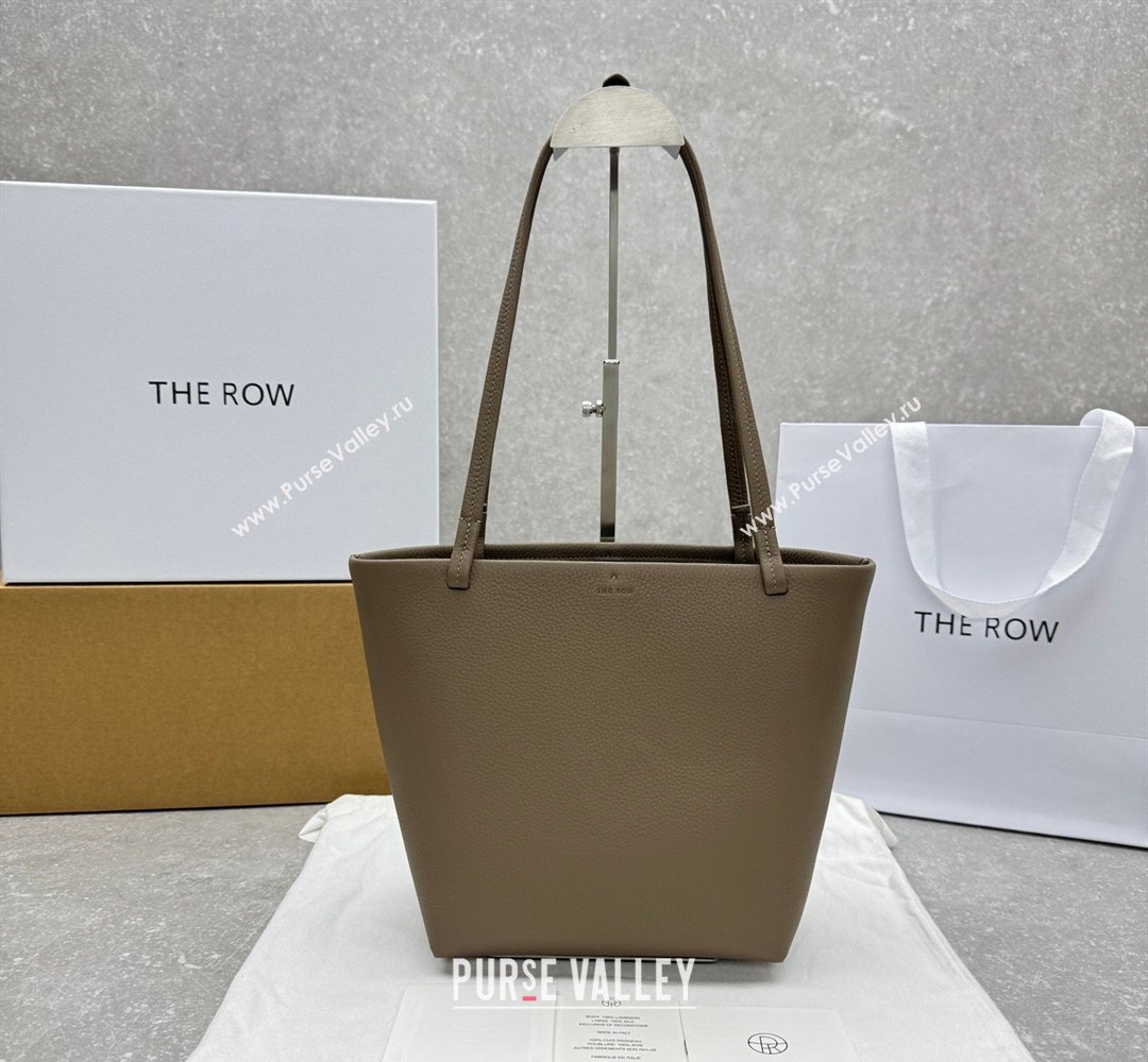 The Row Park Tote Three Bag in Grained Leather Smoked Taupe 2026 1719 (ningm-260410065)
