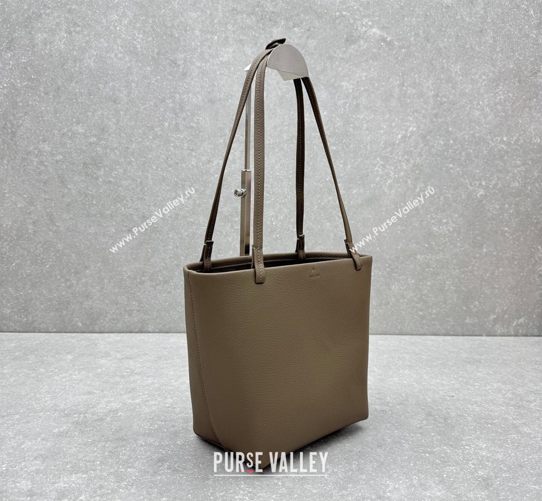 The Row Park Tote Three Bag in Grained Leather Smoked Taupe 2026 1719 (ningm-260410065)