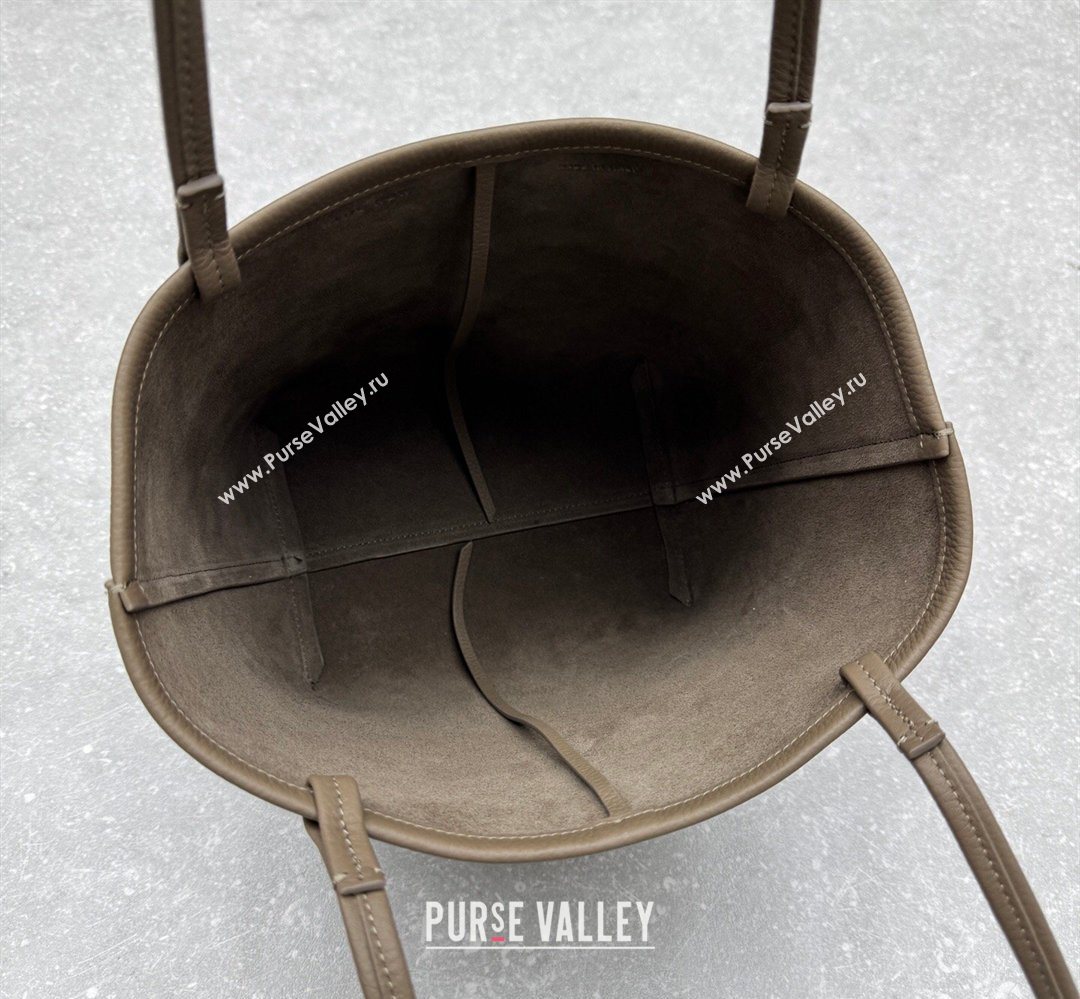 The Row Park Tote Three Bag in Grained Leather Smoked Taupe 2026 1719 (ningm-260410065)