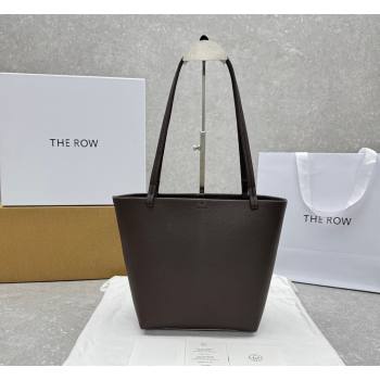 The Row Park Tote Three Bag in Grained Leather Dark Brown 2026 1719 (ningm-260410066)