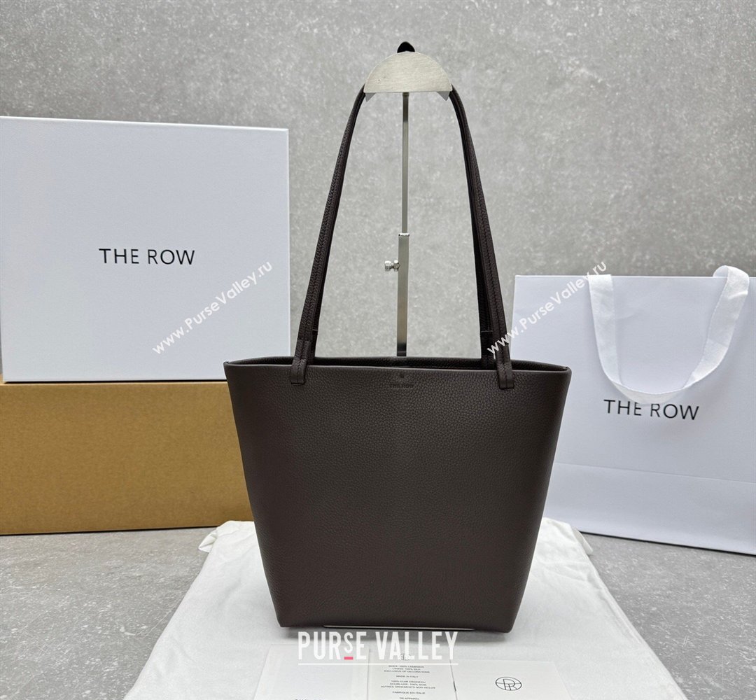 The Row Park Tote Three Bag in Grained Leather Dark Brown 2026 1719 (ningm-260410066)