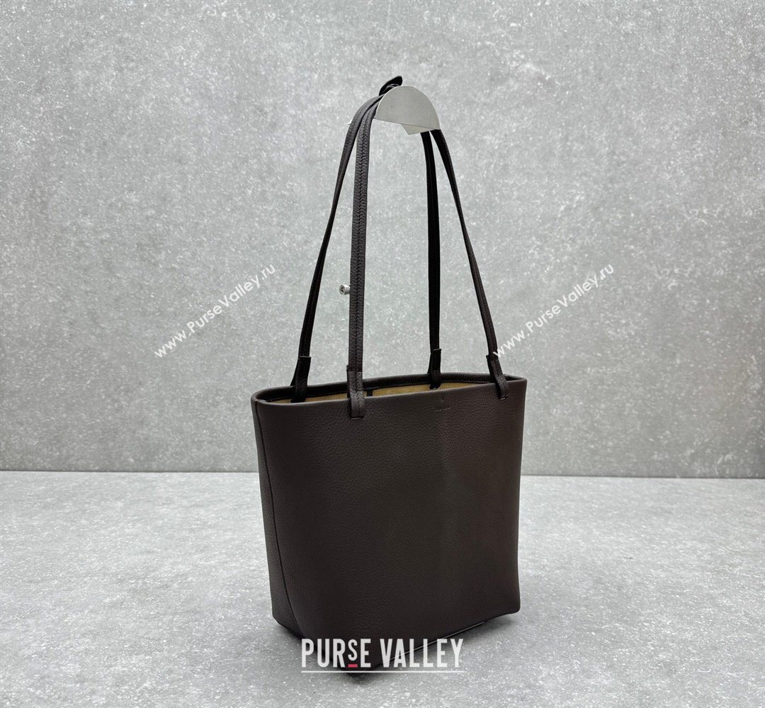 The Row Park Tote Three Bag in Grained Leather Dark Brown 2026 1719 (ningm-260410066)