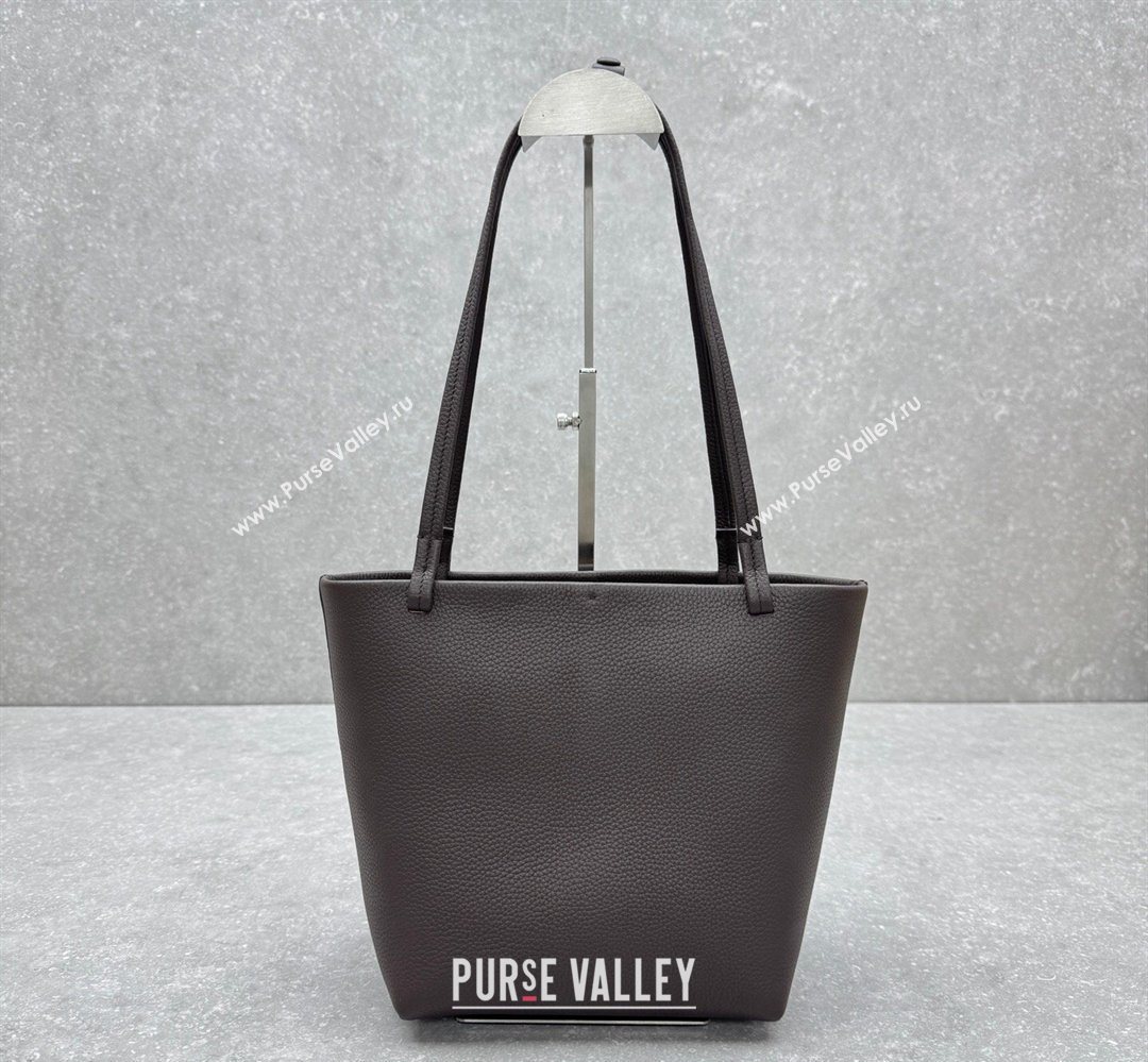 The Row Park Tote Three Bag in Grained Leather Dark Brown 2026 1719 (ningm-260410066)