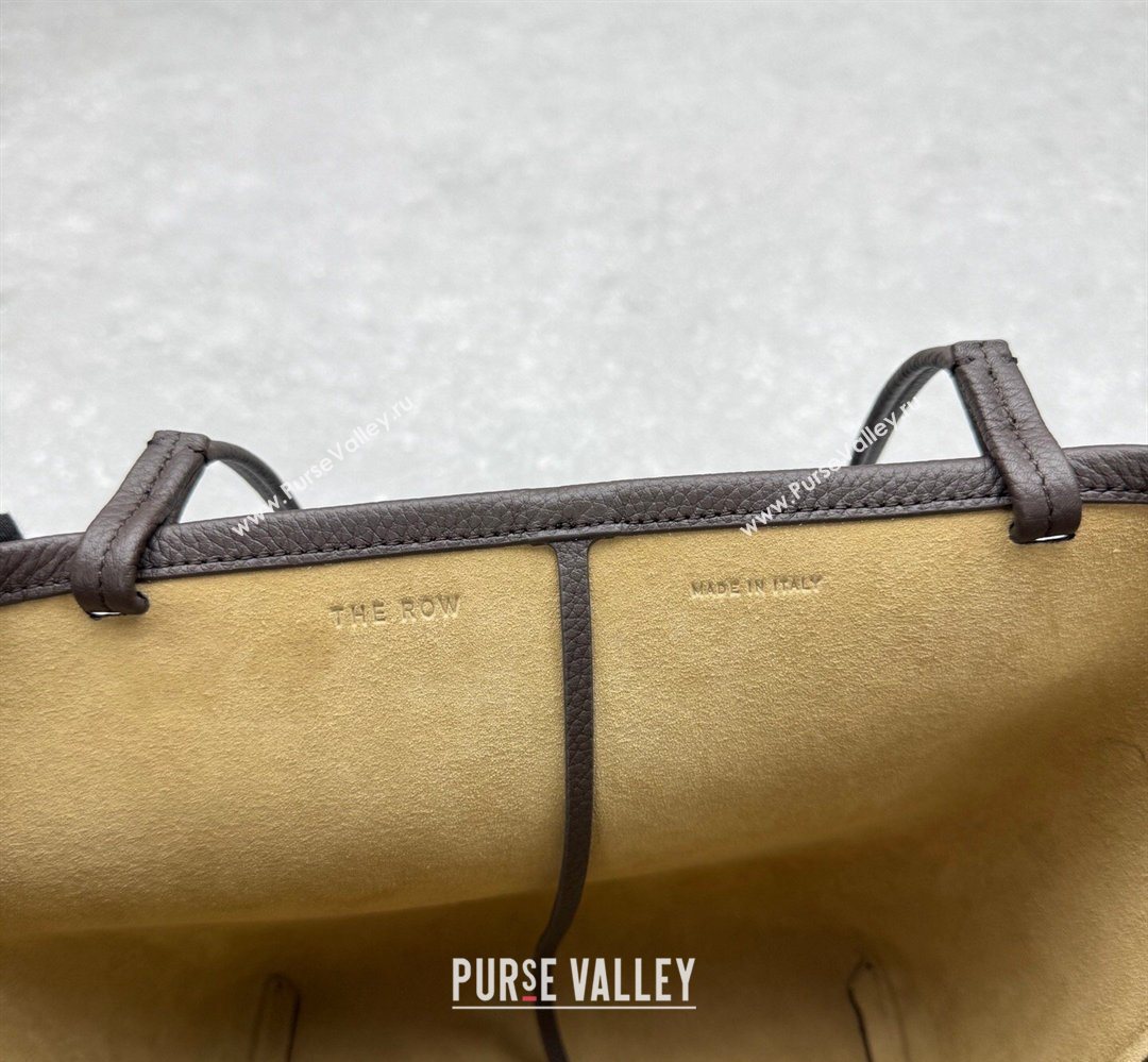 The Row Park Tote Three Bag in Grained Leather Dark Brown 2026 1719 (ningm-260410066)