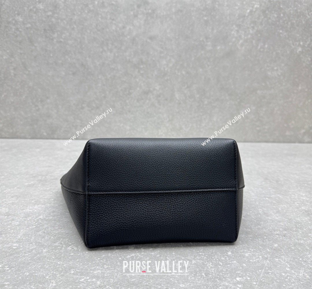 The Row Park Tote Three Bag in Grained Leather Black 2026 1719 (ningm-260410067)