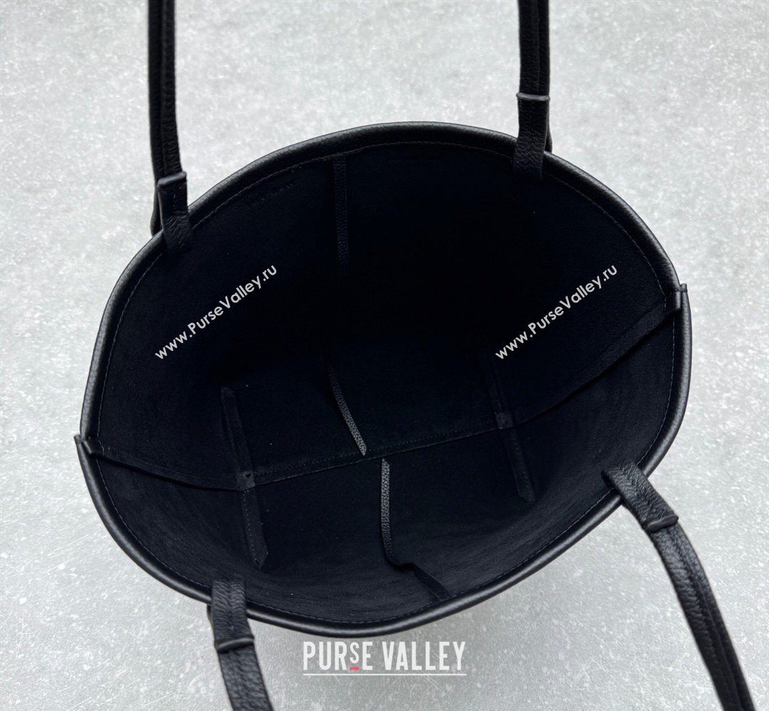 The Row Park Tote Three Bag in Grained Leather Black 2026 1719 (ningm-260410067)