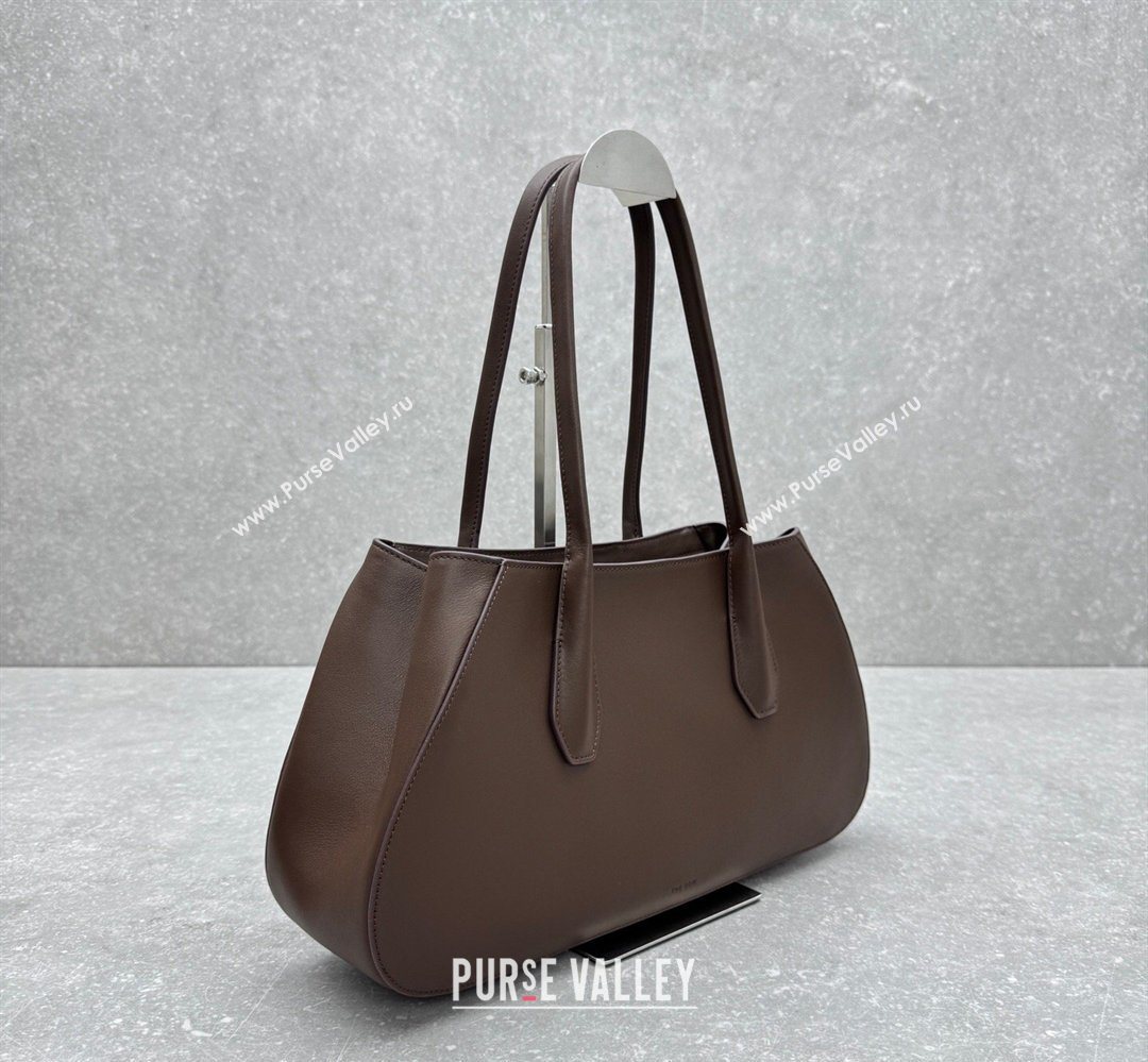 The Row Alger Shoulder Bag in Smooth Leather Coffee 2026 1842 (ningm-260410073)