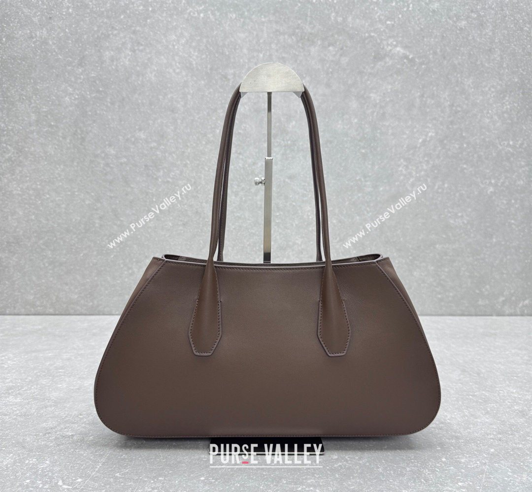 The Row Alger Shoulder Bag in Smooth Leather Coffee 2026 1842 (ningm-260410073)