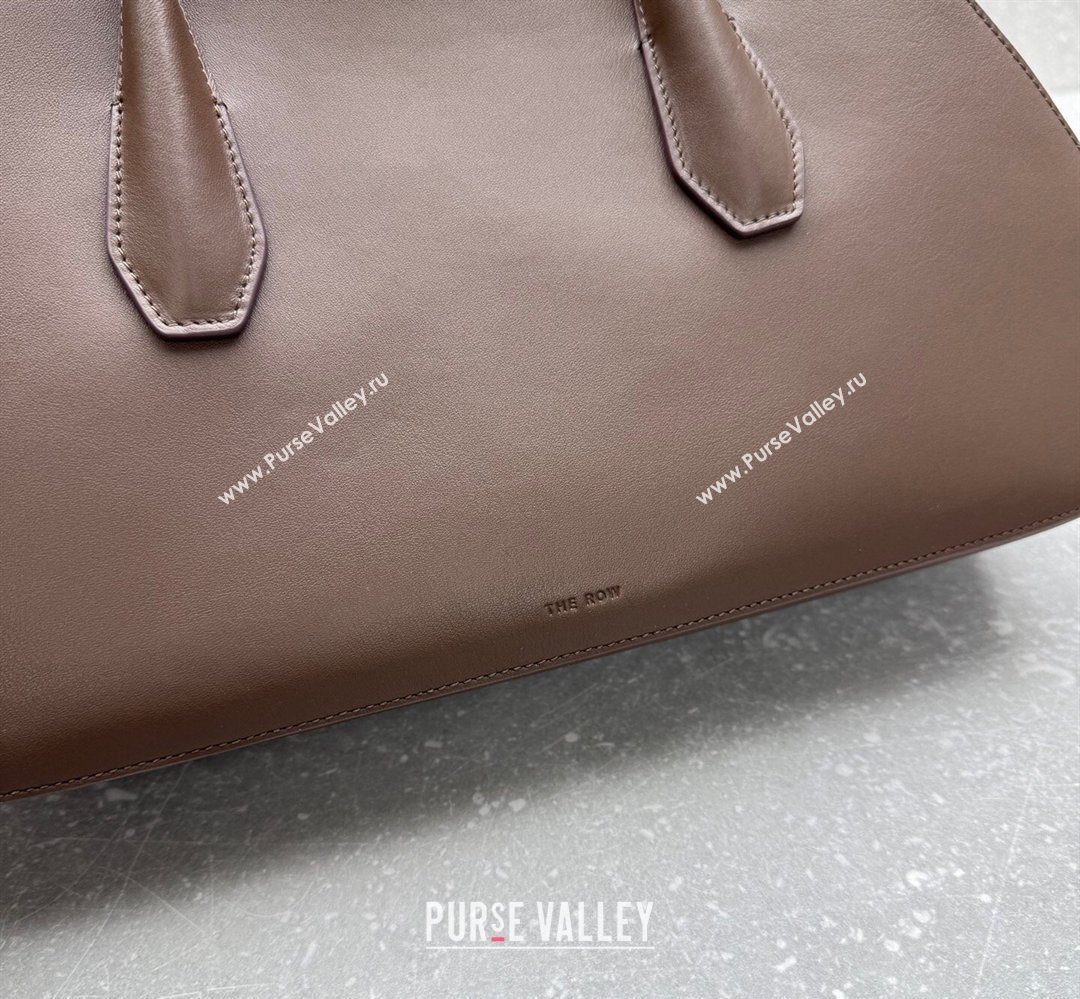 The Row Alger Shoulder Bag in Smooth Leather Coffee 2026 1842 (ningm-260410073)