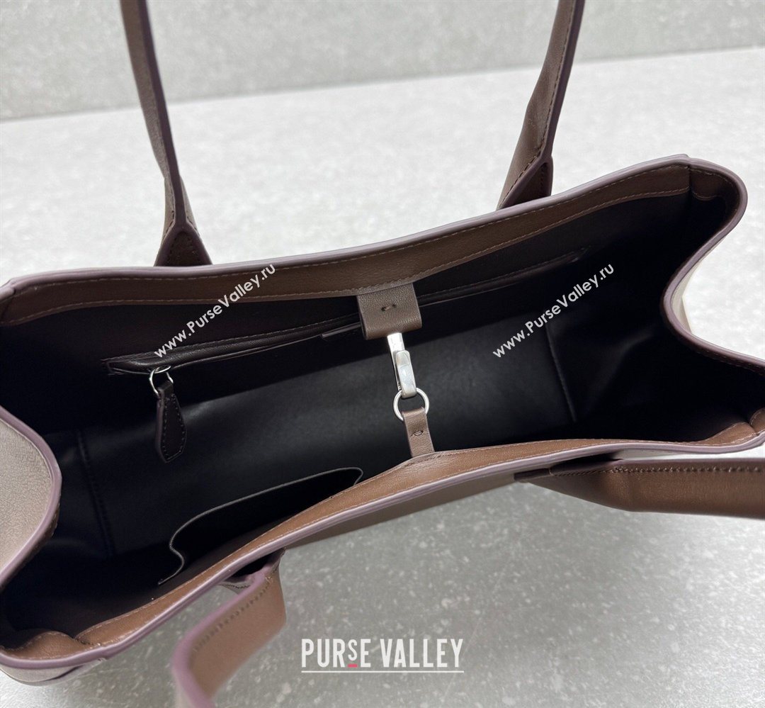 The Row Alger Shoulder Bag in Smooth Leather Coffee 2026 1842 (ningm-260410073)