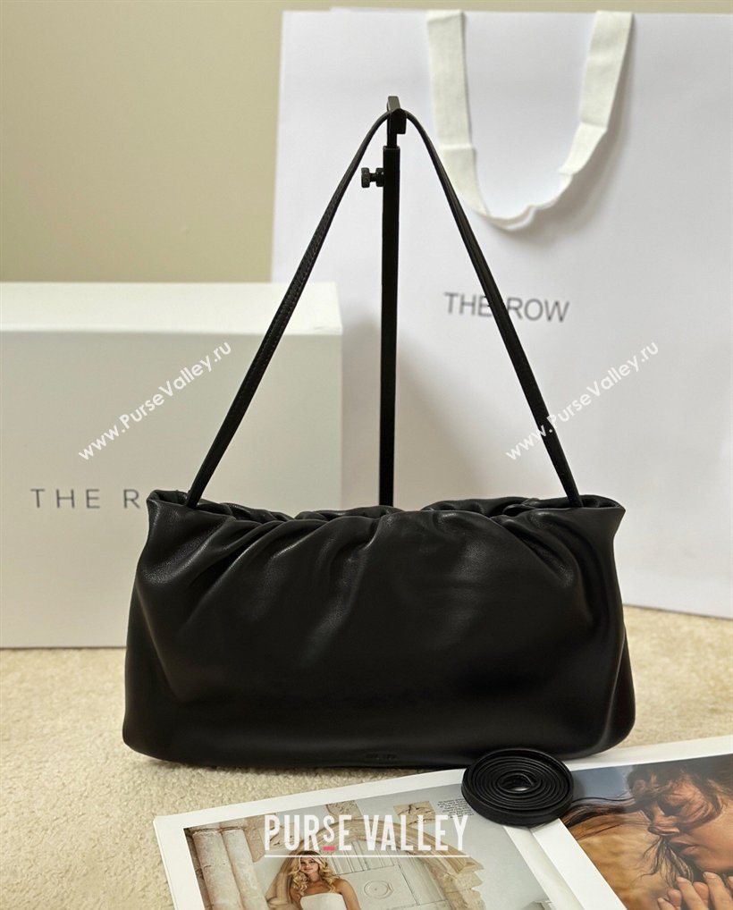 The Row Large Bourse Shoulder Bag in Nappa Leather Black 2026 8833 (CL-260410056)