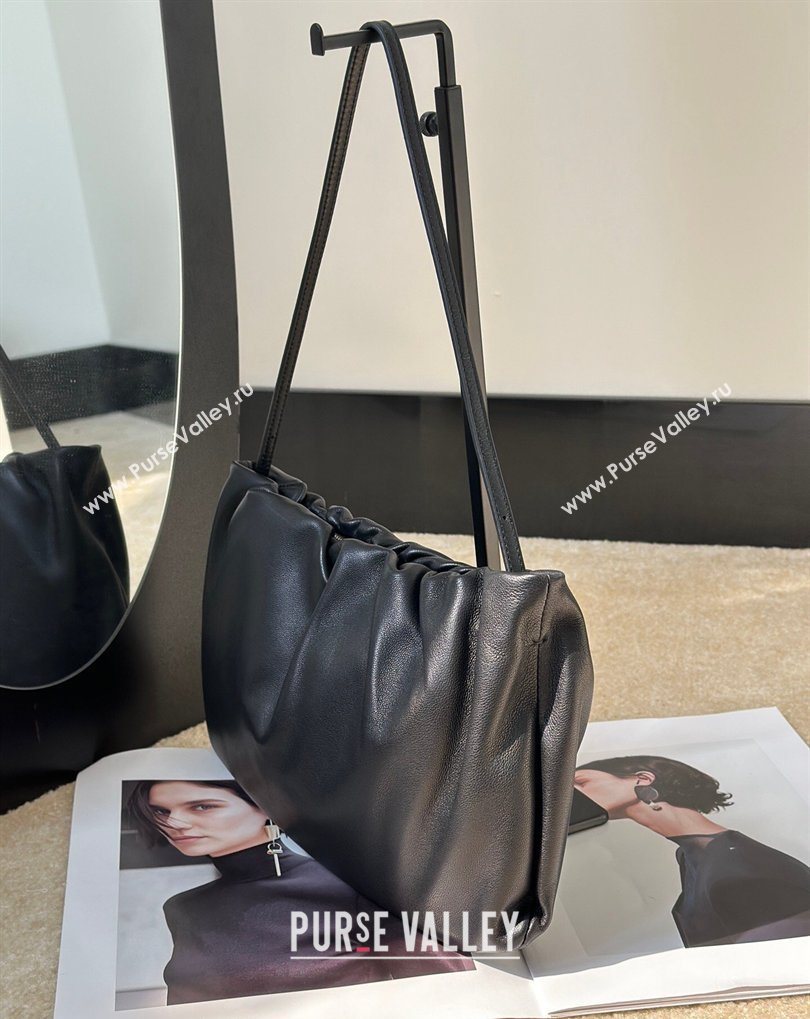 The Row Large Bourse Shoulder Bag in Nappa Leather Black 2026 8833 (CL-260410056)