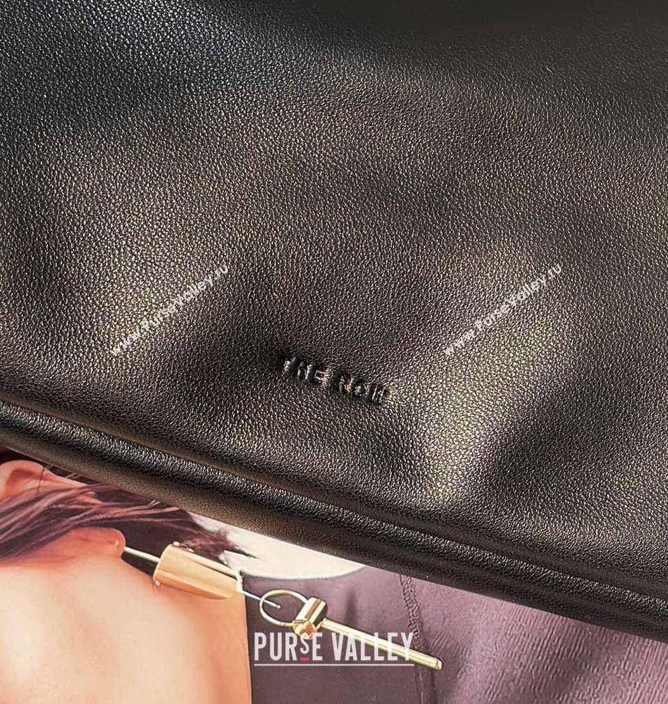 The Row Large Bourse Shoulder Bag in Nappa Leather Black 2026 8833 (CL-260410056)