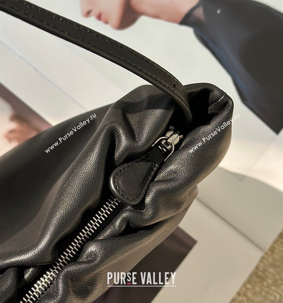 The Row Large Bourse Shoulder Bag in Nappa Leather Black 2026 8833 (CL-260410056)