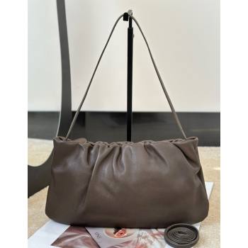 The Row Large Bourse Shoulder Bag in Nappa Leather Dark Brown 2026 8833 (CL-260410057)