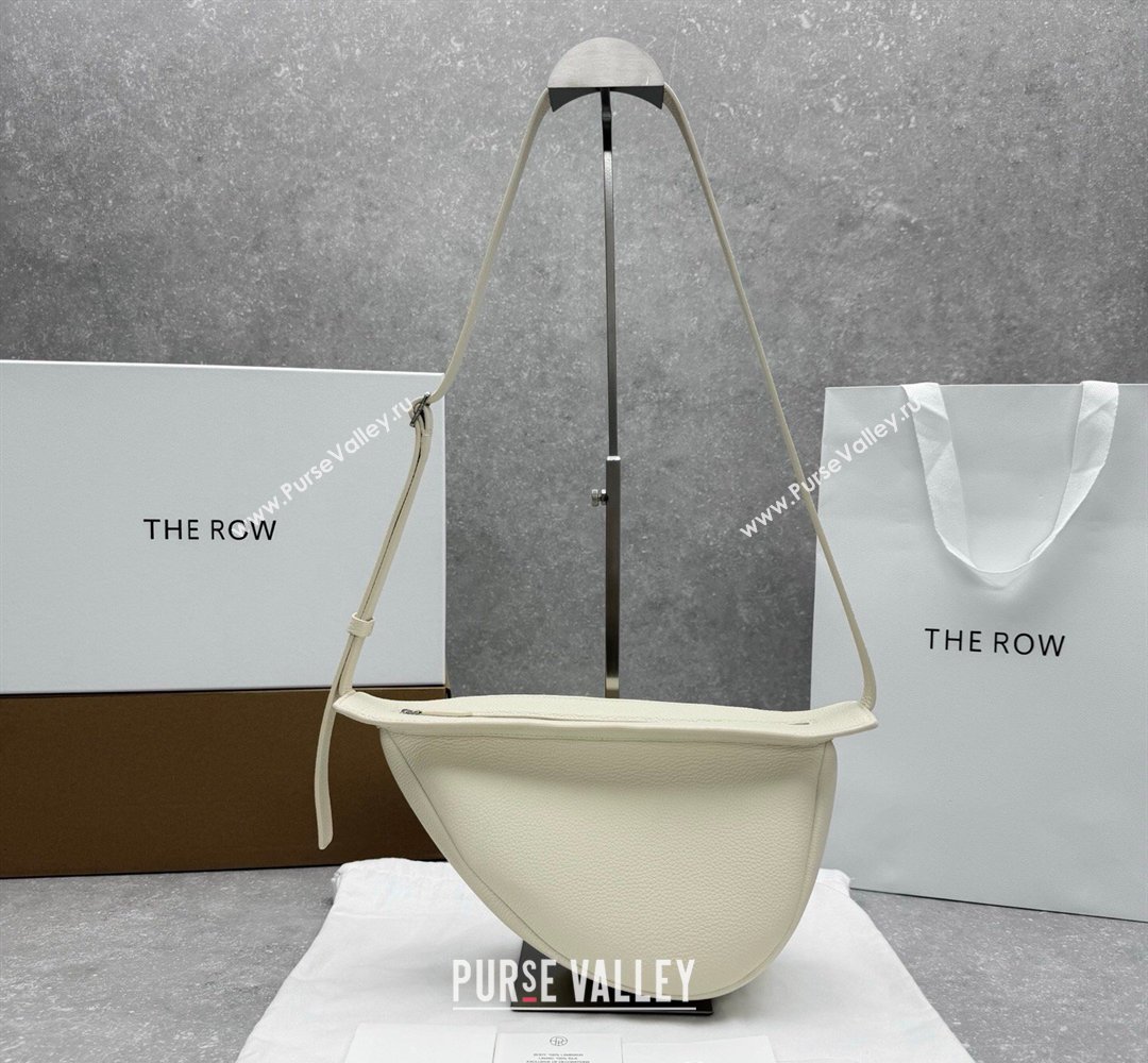 The Row Banana Crossbody Bag in Grained Leather White 2026 1871 (ningm-260410059)
