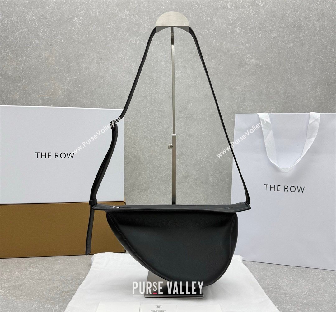 The Row Banana Crossbody Bag in Smooth Leather Black 2026 1871 (ningm-260410061)