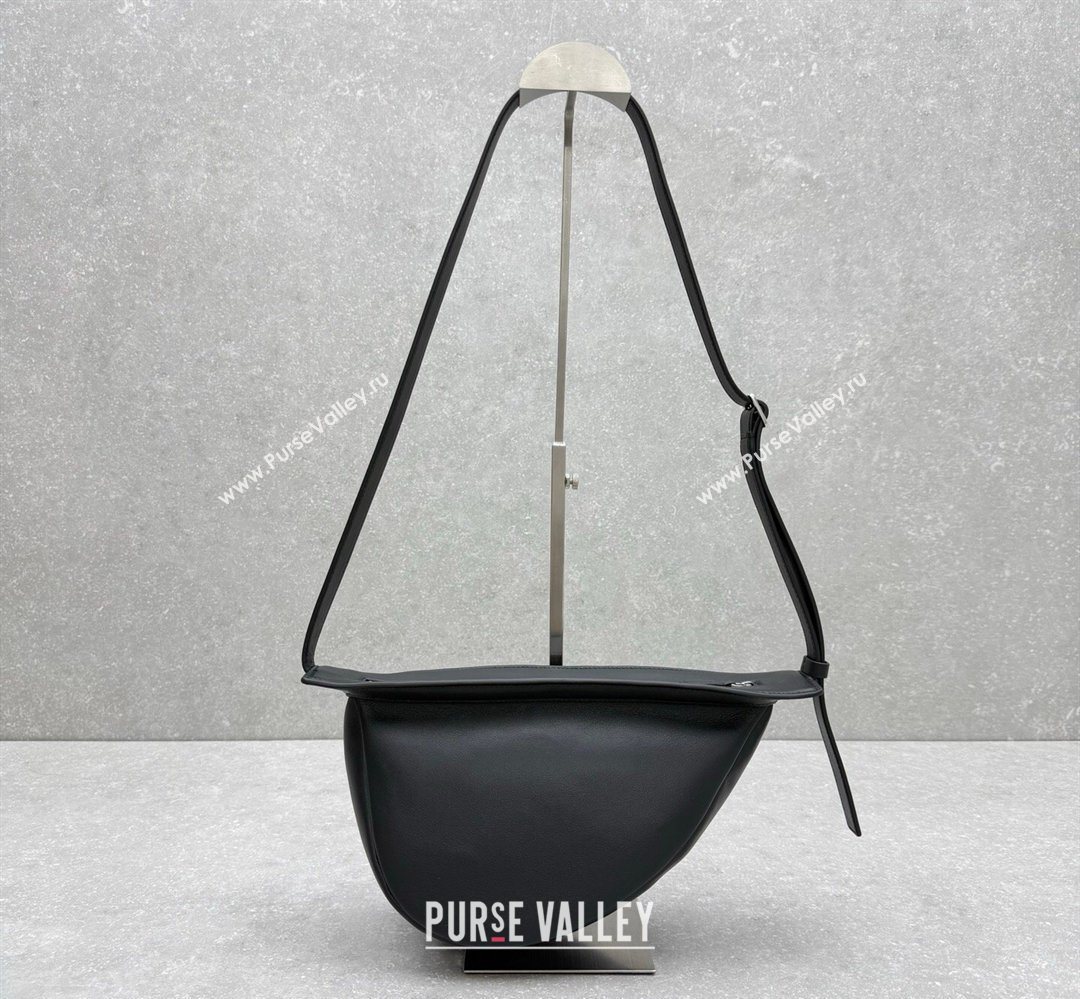 The Row Banana Crossbody Bag in Smooth Leather Black 2026 1871 (ningm-260410061)