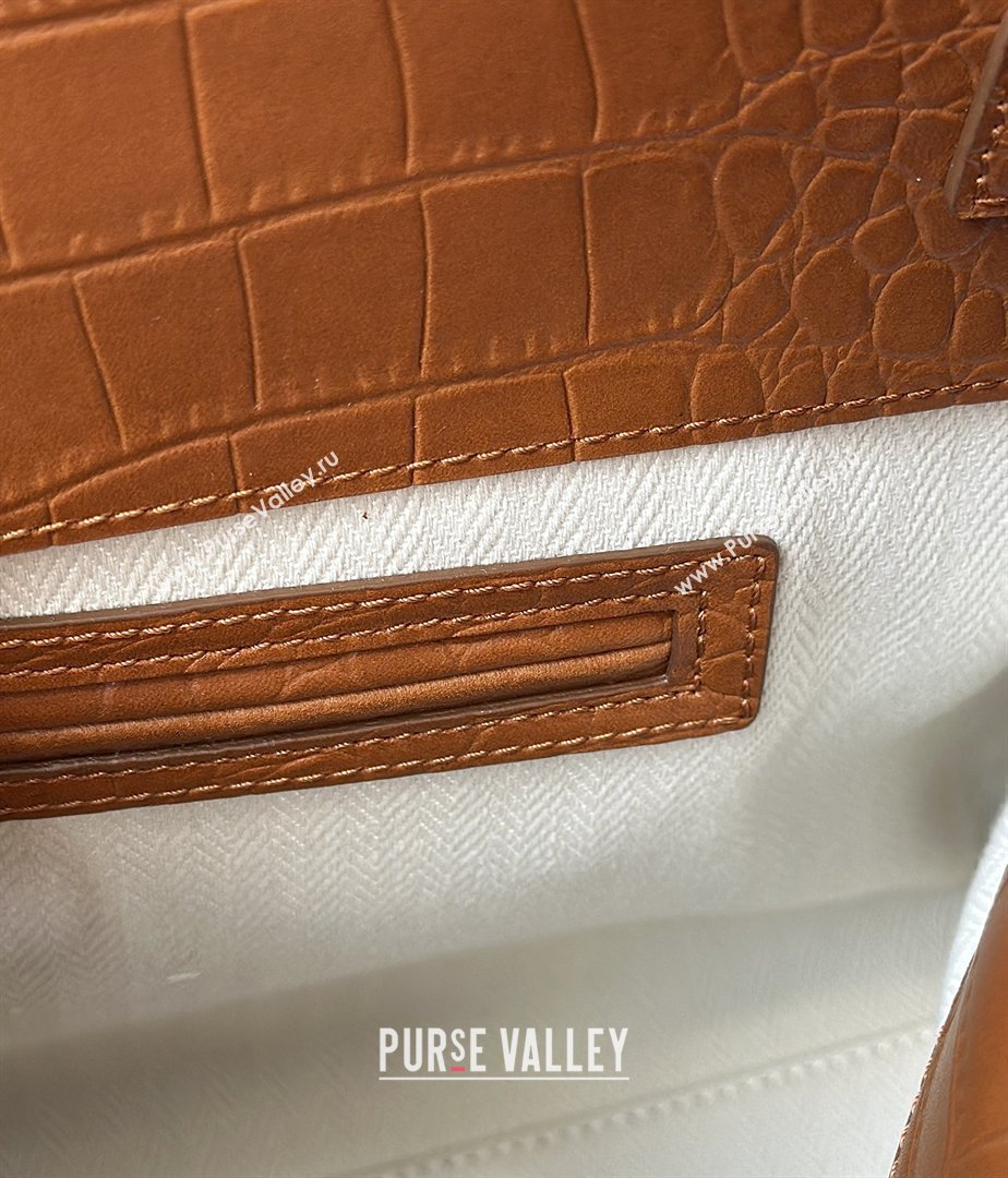 The Row Margaux 15 Tote Bag in Samanta Crocodile Embossed Leather Gold-Tone 2026 8818L (CL-260410028)