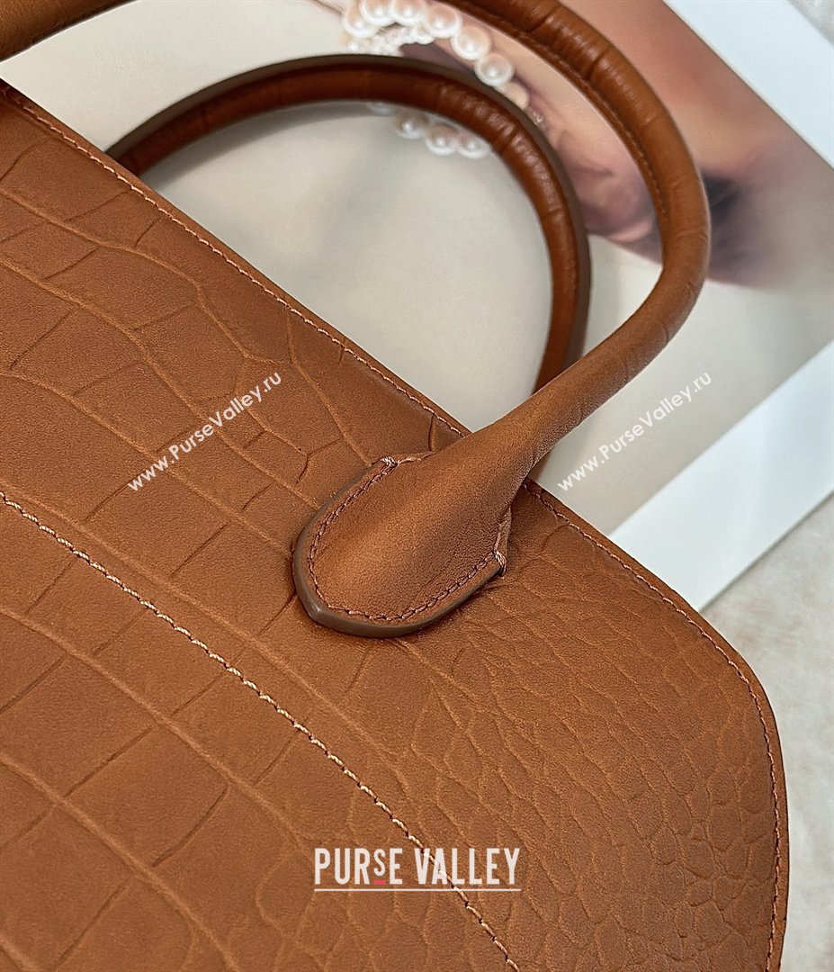 The Row Margaux 15 Tote Bag in Samanta Crocodile Embossed Leather Gold-Tone 2026 8818L (CL-260410028)