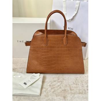The Row Margaux 15 Tote Bag in Samanta Crocodile Embossed Leather Gold-Tone 2026 8818L (CL-260410028)