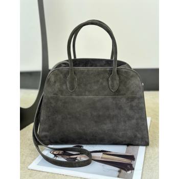 The Row Margaux 12 Tote Bag in Suede Green 2026 8818M (CL-260410014)