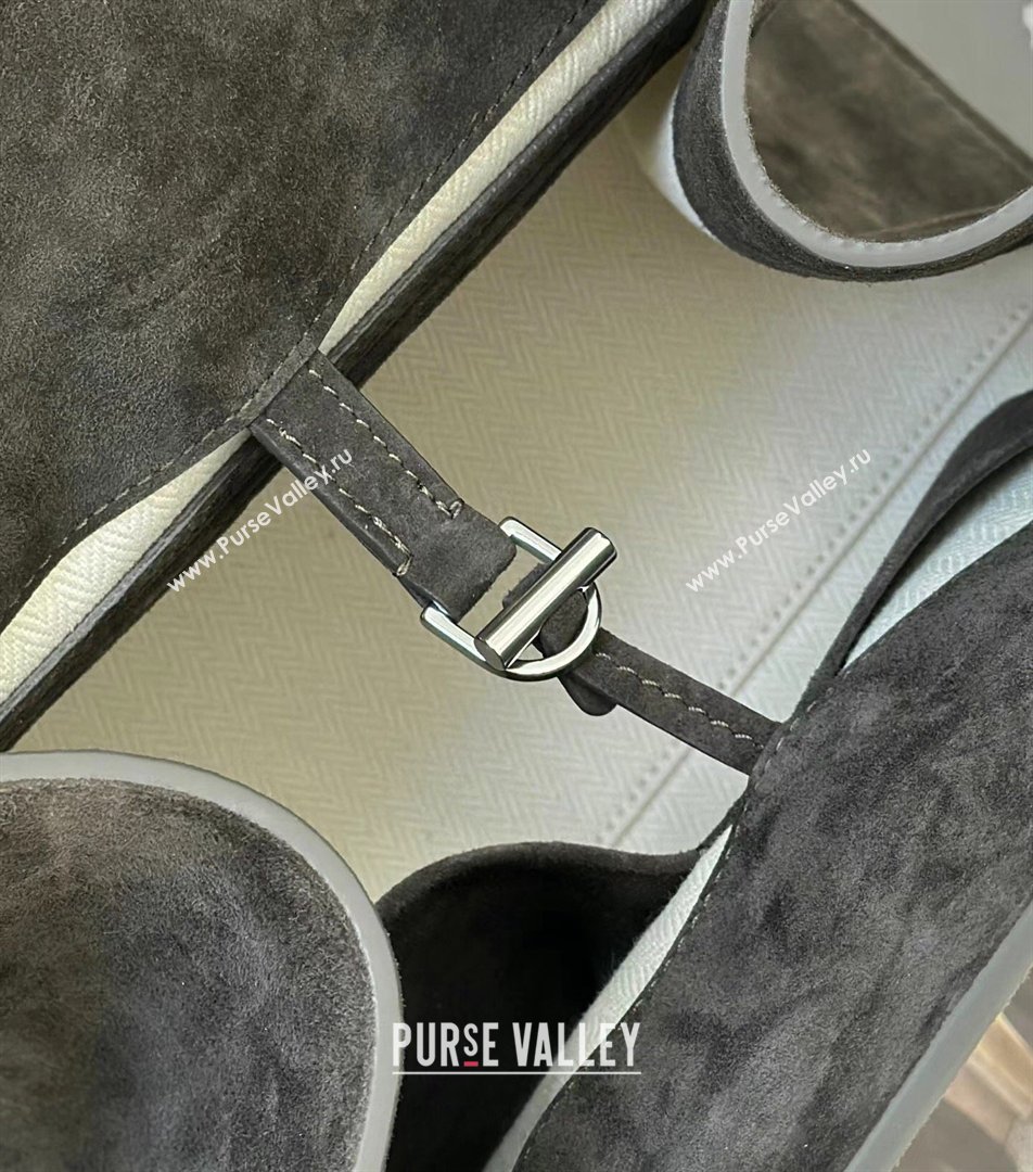 The Row Margaux 12 Tote Bag in Suede Green 2026 8818M (CL-260410014)